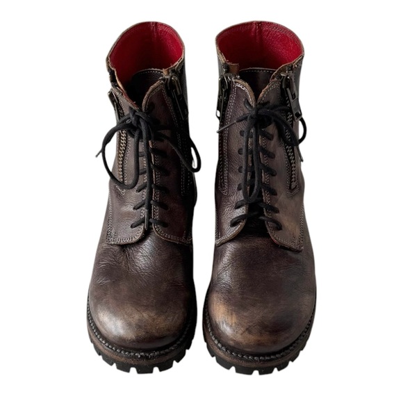 Bed Stu Distressed Brown Ankle Boots - Picture 7 of 12